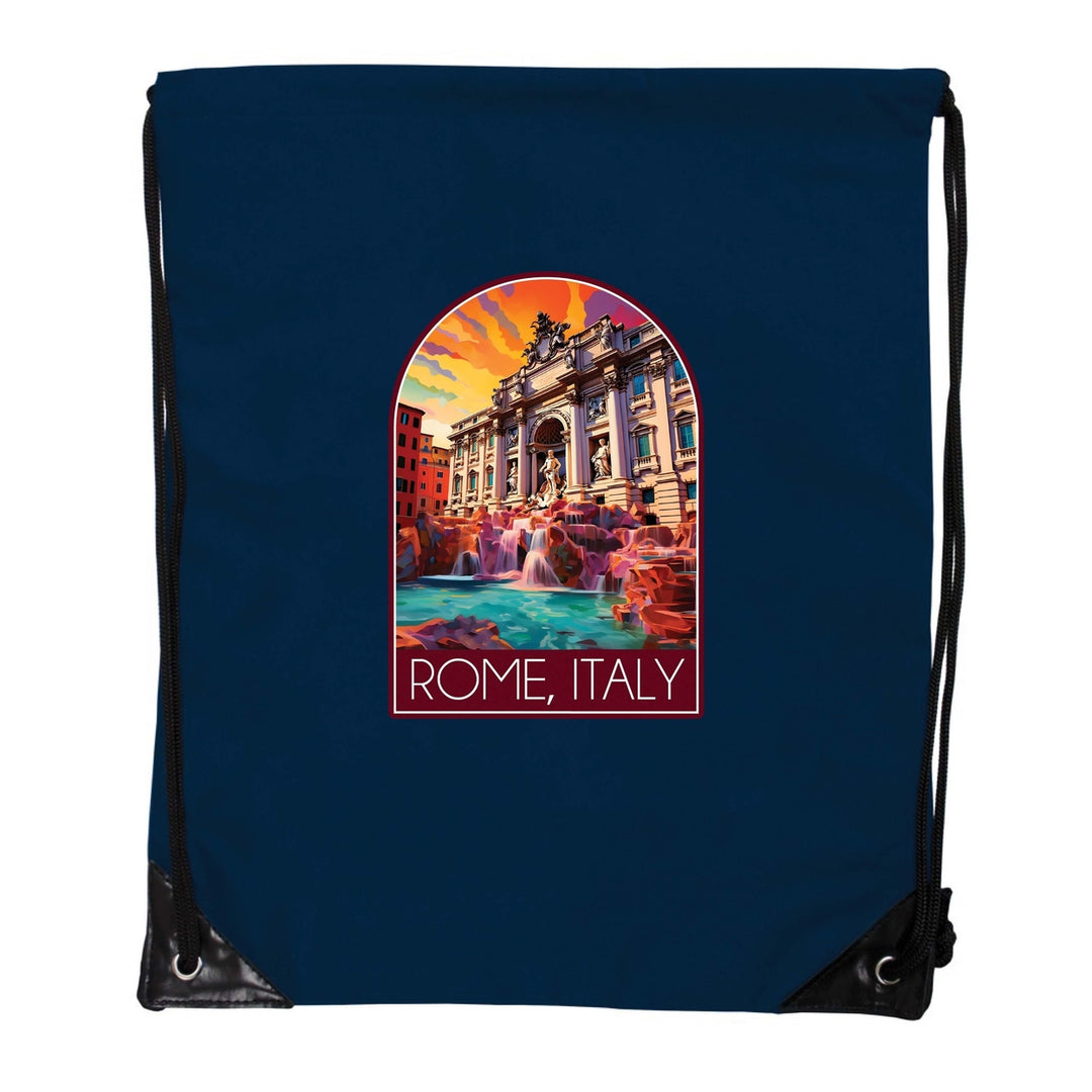 Rome Italy Design B Souvenir Cinch Bag with Drawstring Backpack Image 4