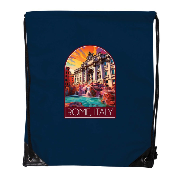 Rome Italy Design B Souvenir Cinch Bag with Drawstring Backpack Image 4