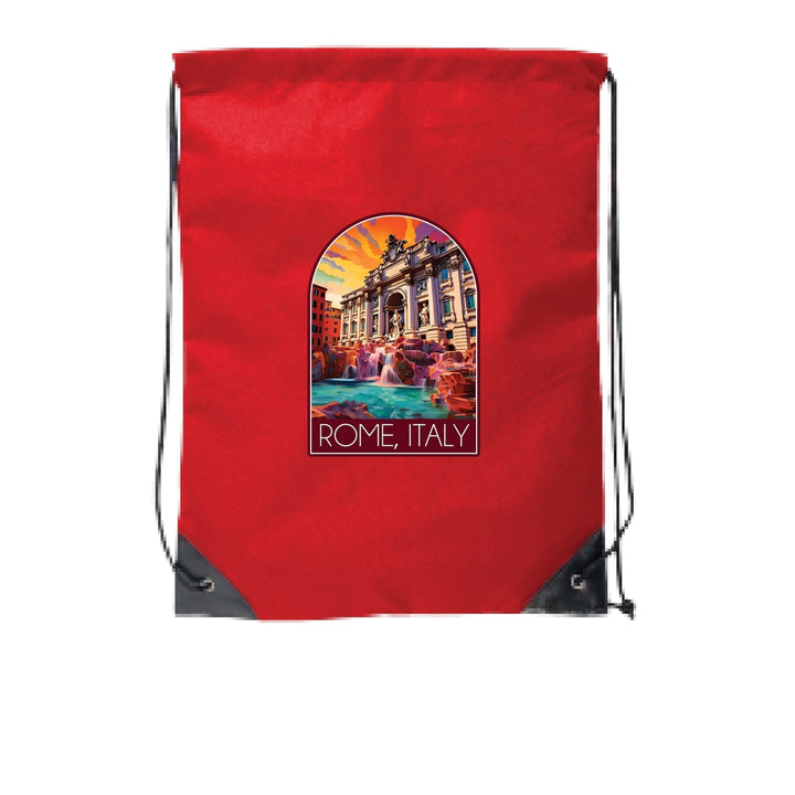 Rome Italy Design B Souvenir Cinch Bag with Drawstring Backpack Image 6