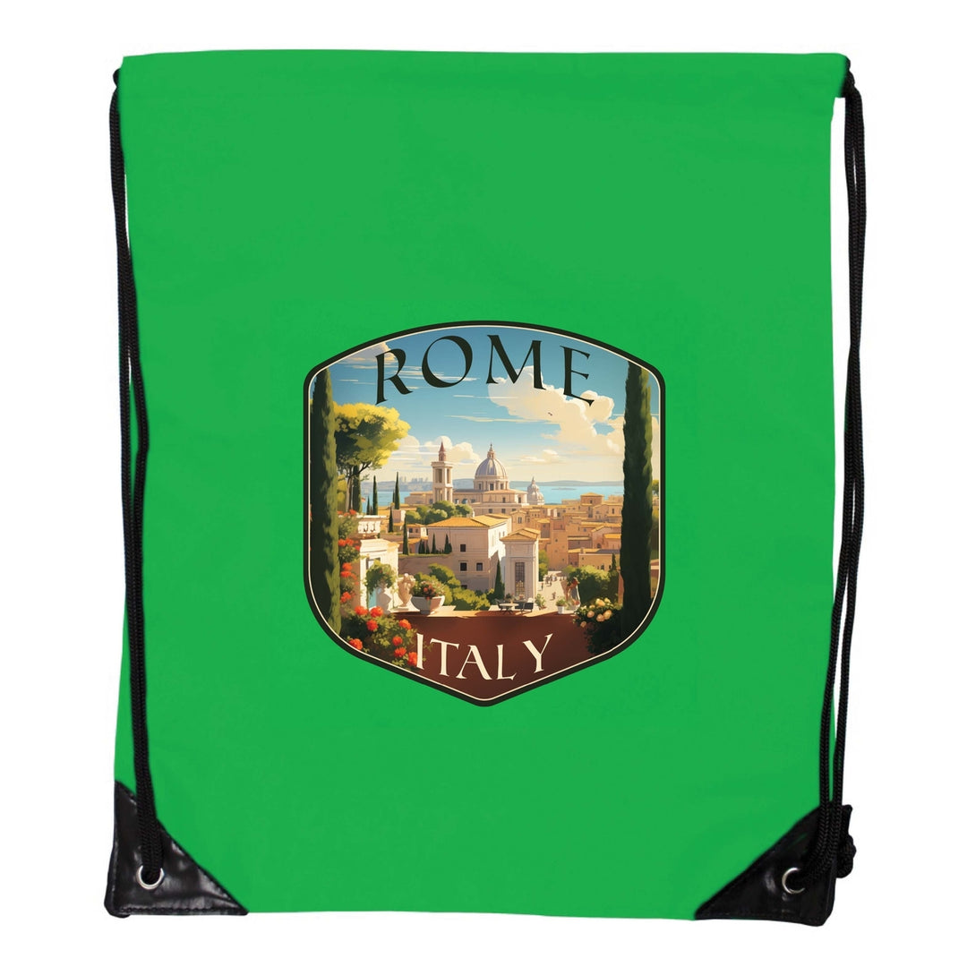 Rome Italy Design C Souvenir Cinch Bag with Drawstring Backpack Image 1