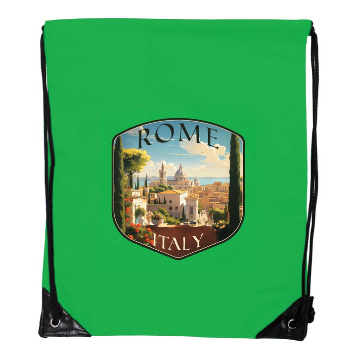 Rome Italy Design C Souvenir Cinch Bag with Drawstring Backpack Image 1