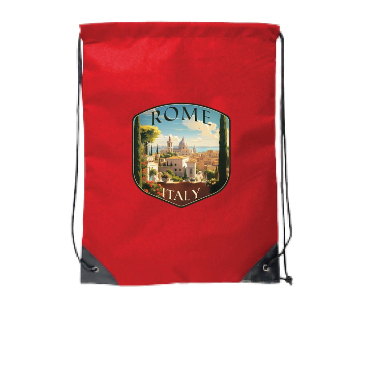 Rome Italy Design C Souvenir Cinch Bag with Drawstring Backpack Image 4