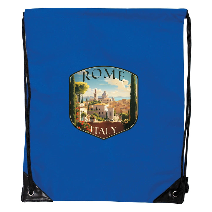 Rome Italy Design C Souvenir Cinch Bag with Drawstring Backpack Image 6