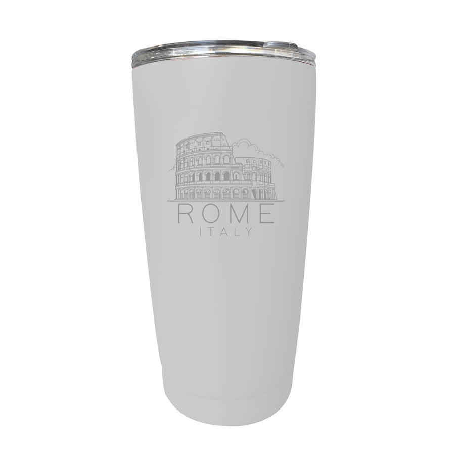 Rome Italy Souvenir 16 oz Engraved Stainless Steel Insulated Tumbler Image 1