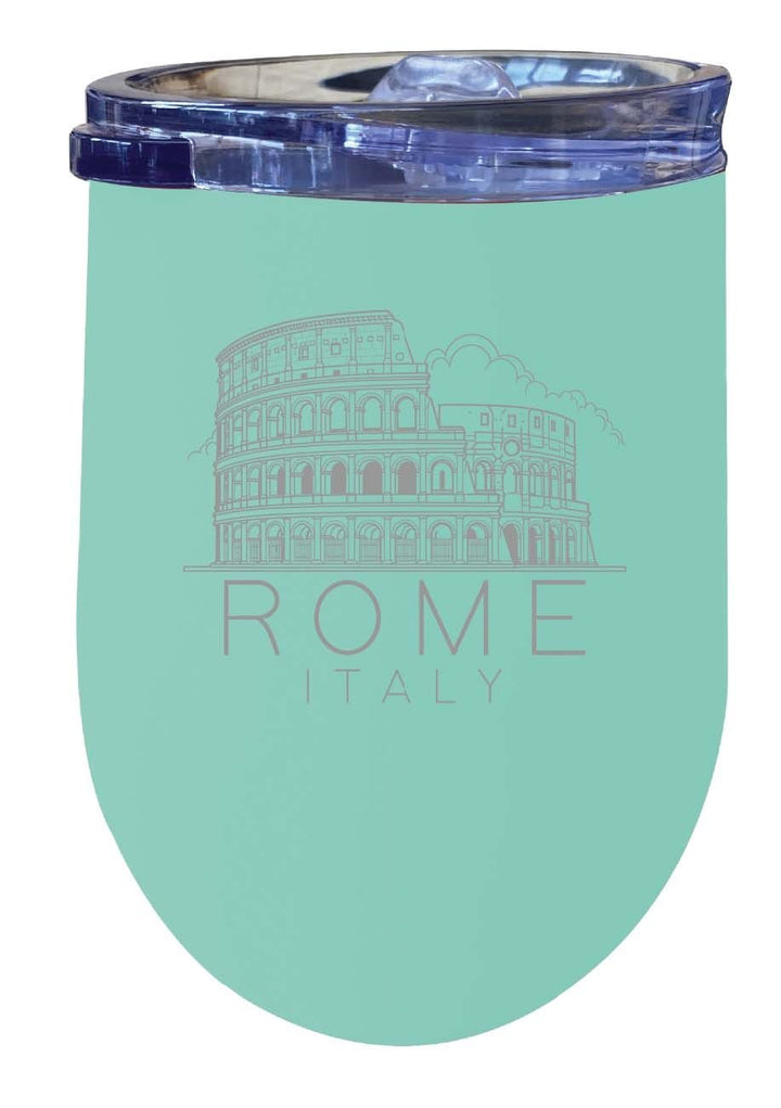 Rome Italy Souvenir 12 oz Engraved Insulated Wine Stainless Steel Tumbler Image 4