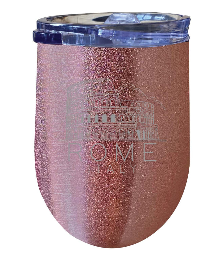 Rome Italy Souvenir 12 oz Engraved Insulated Wine Stainless Steel Tumbler Image 7