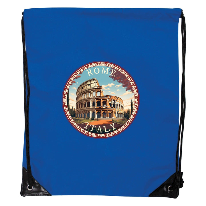 Rome Italy Design D Souvenir Cinch Bag with Drawstring Backpack Image 4