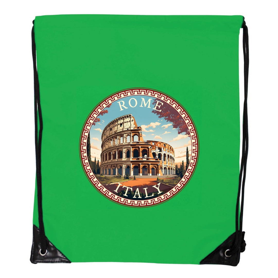 Rome Italy Design D Souvenir Cinch Bag with Drawstring Backpack Image 6