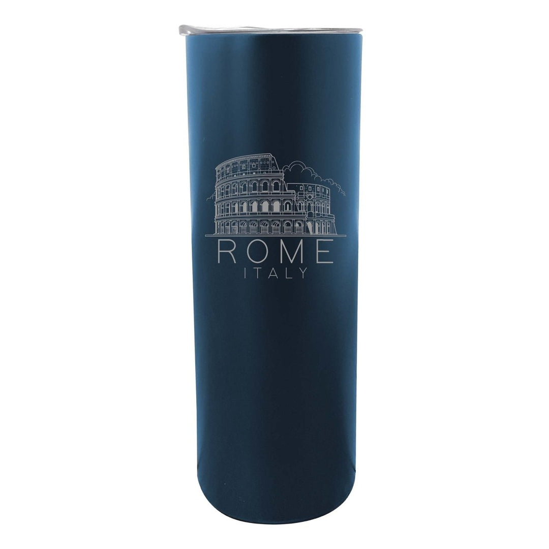 Rome Italy Souvenir 20 oz Engraved Insulated Stainless Steel Skinny Tumbler Image 3