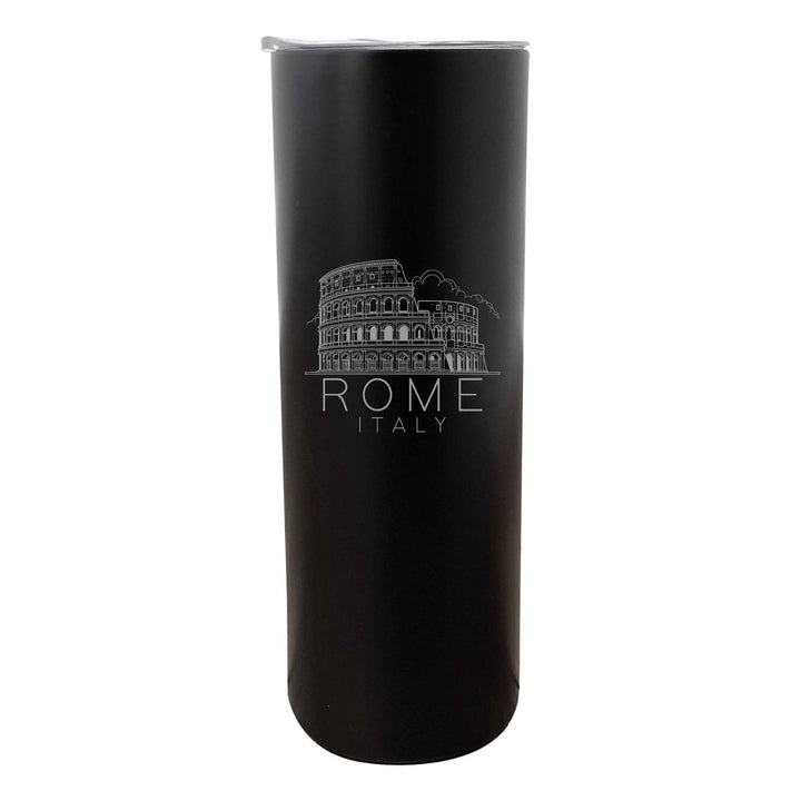 Rome Italy Souvenir 20 oz Engraved Insulated Stainless Steel Skinny Tumbler Image 4