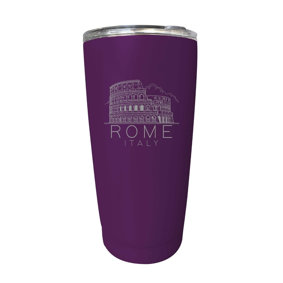 Rome Italy Souvenir 16 oz Engraved Stainless Steel Insulated Tumbler Image 4