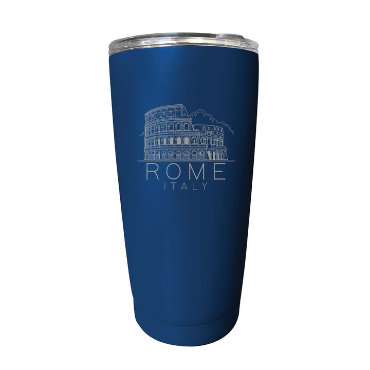 Rome Italy Souvenir 16 oz Engraved Stainless Steel Insulated Tumbler Image 1