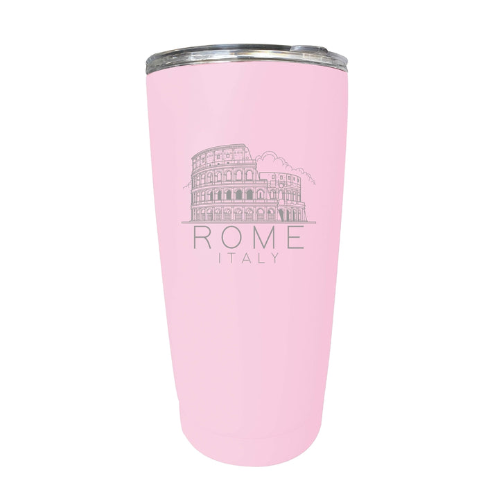 Rome Italy Souvenir 16 oz Engraved Stainless Steel Insulated Tumbler Image 9