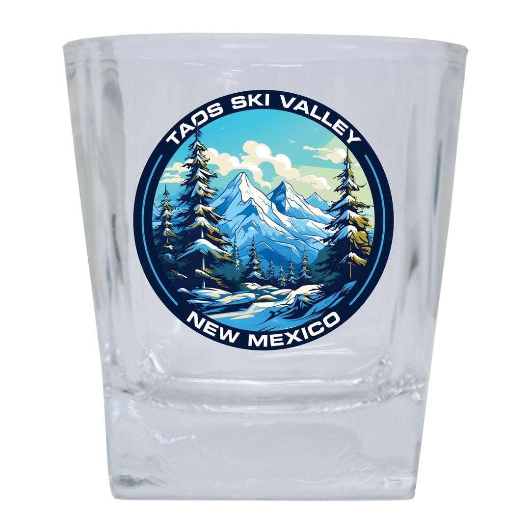 Taos Ski Valley Design A Souvenir 10 oz Whiskey Glass Rocks Glass Image 1