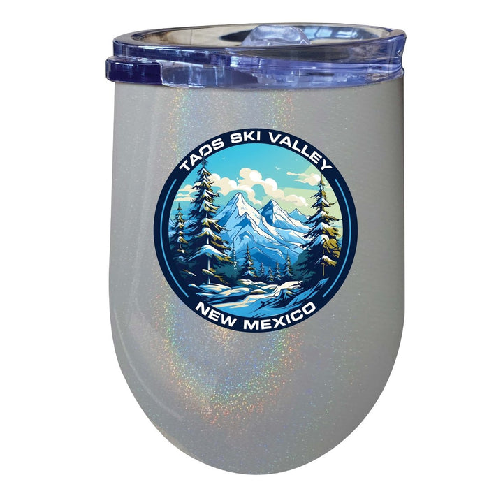 Taos Ski Valley Design A Souvenir 12 oz Insulated Wine Stainless Steel Tumbler Image 4