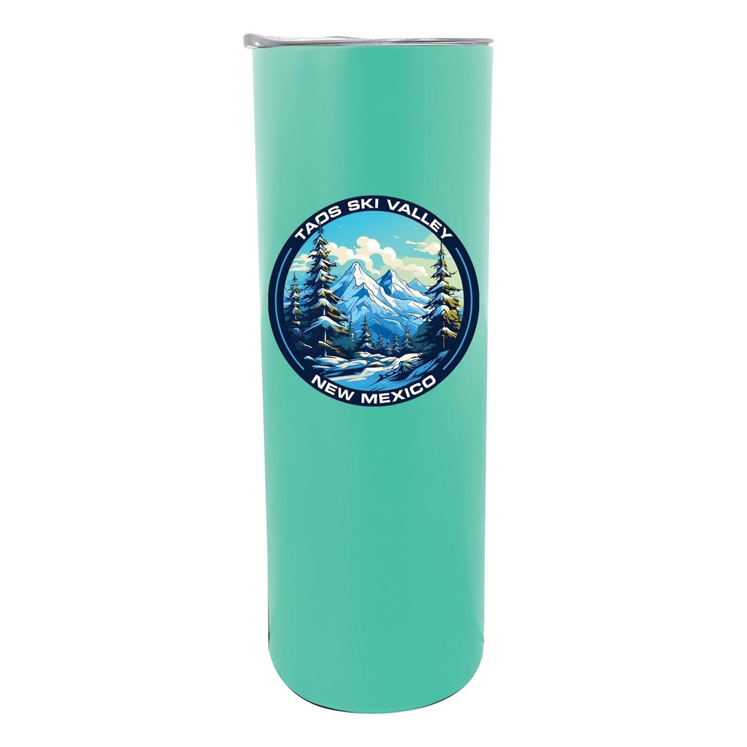 Taos Ski Valley Design A Souvenir 20 oz Insulated Stainless Steel Skinny Tumbler Image 4