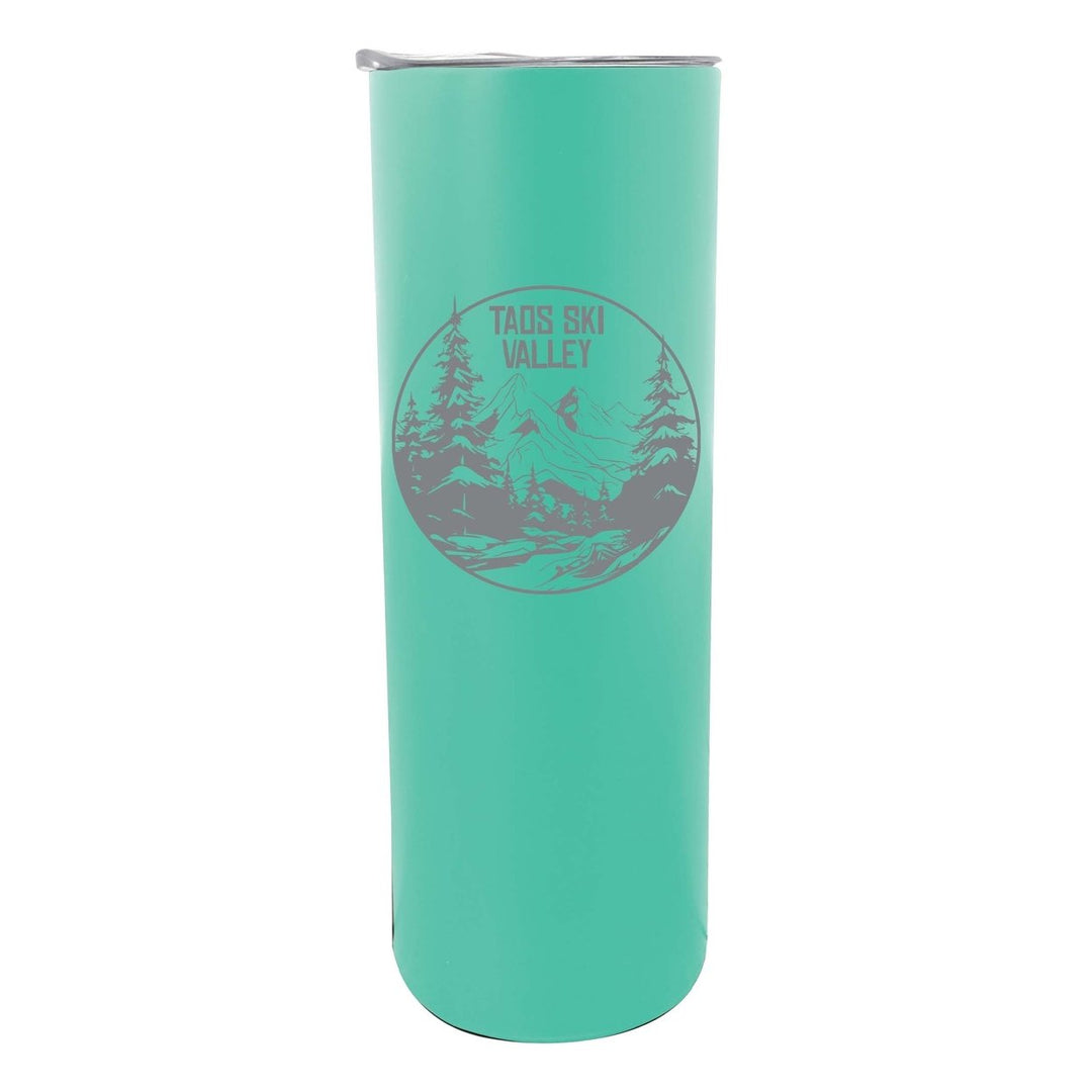 Taos Ski Valley Souvenir 20 oz Engraved Insulated Stainless Steel Skinny Tumbler Image 1