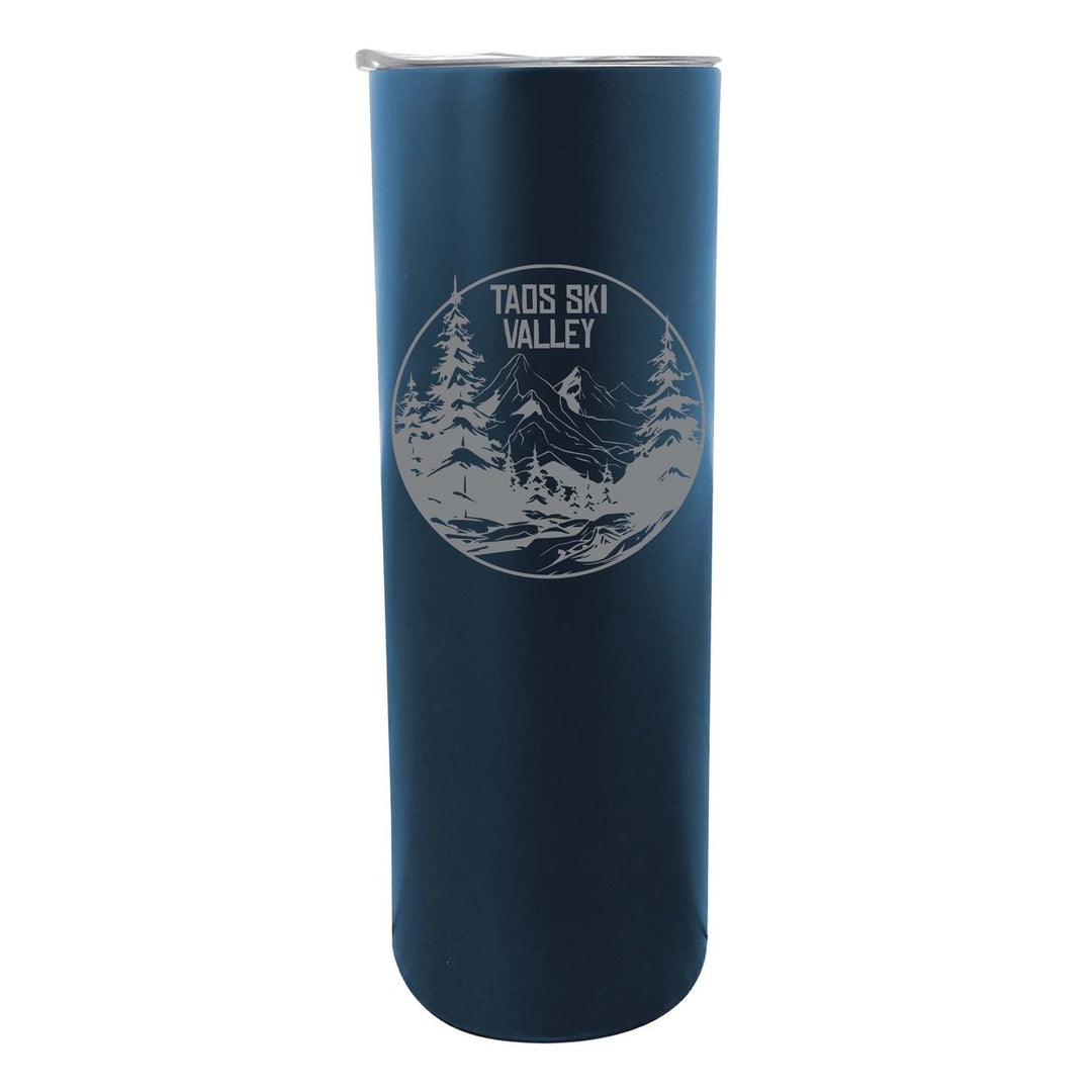 Taos Ski Valley Souvenir 20 oz Engraved Insulated Stainless Steel Skinny Tumbler Image 4