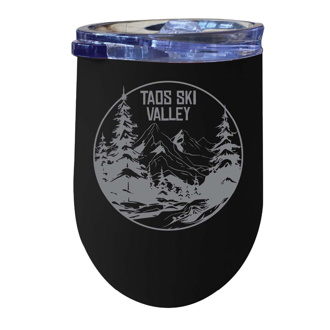 Taos Ski Valley Souvenir 12 oz Engraved Insulated Wine Stainless Steel Tumbler Image 3