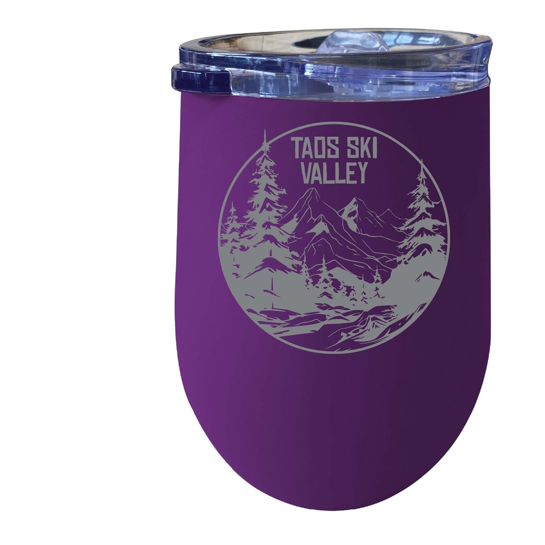 Taos Ski Valley Souvenir 12 oz Engraved Insulated Wine Stainless Steel Tumbler Image 4