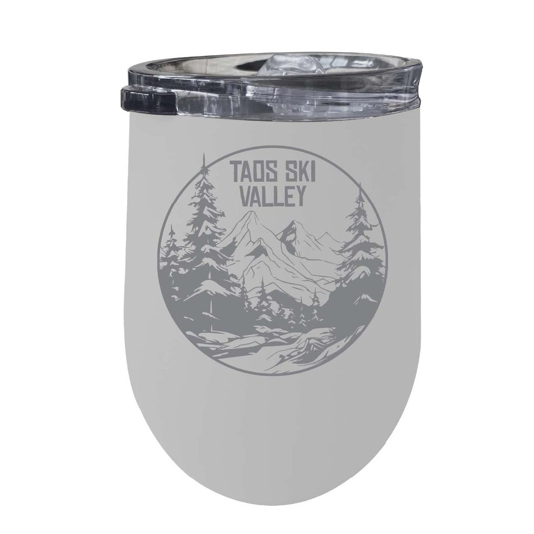 Taos Ski Valley Souvenir 12 oz Engraved Insulated Wine Stainless Steel Tumbler Image 1