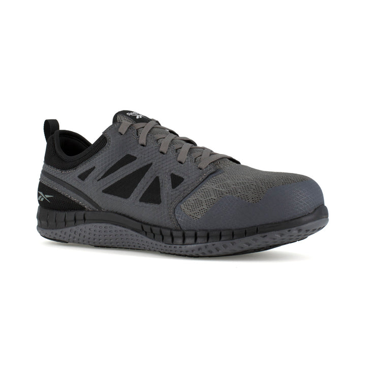 Reebok Work Mens ZPrint Steel Toe EH Athletic Work Shoe Grey/Black - RB4252 Grey and Black Image 1