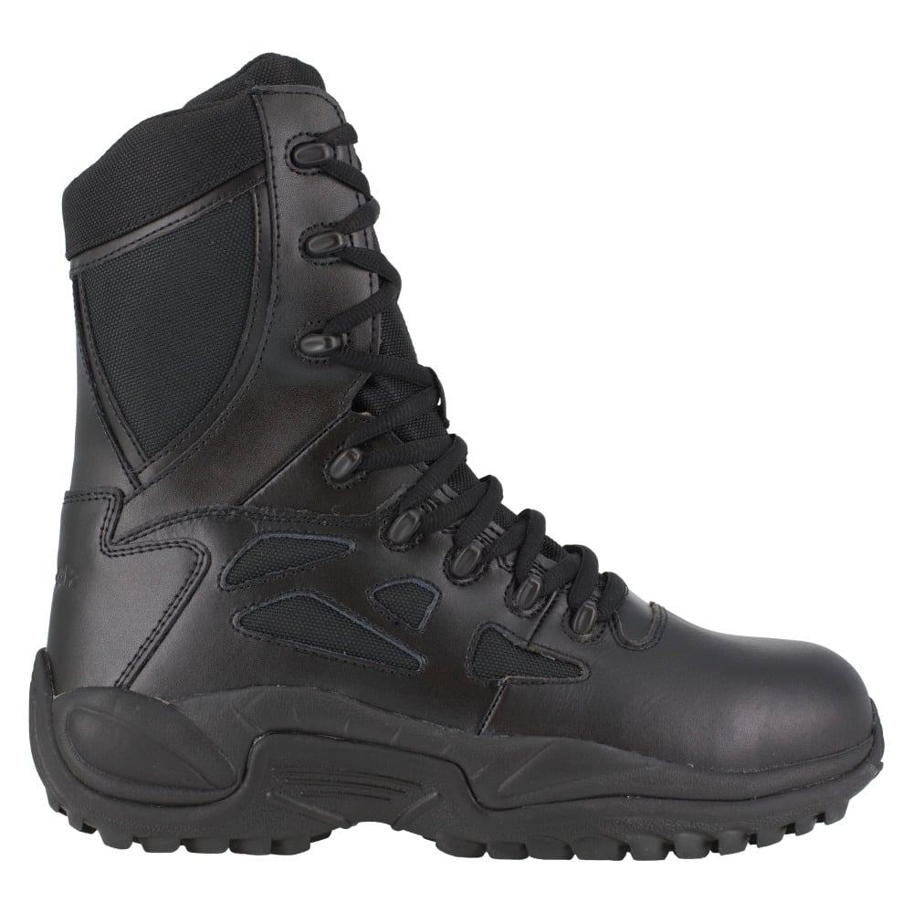 Reebok Work Tactical Boot 6 Inch Composite Toe Black RB8688 Side Zipper Image 2