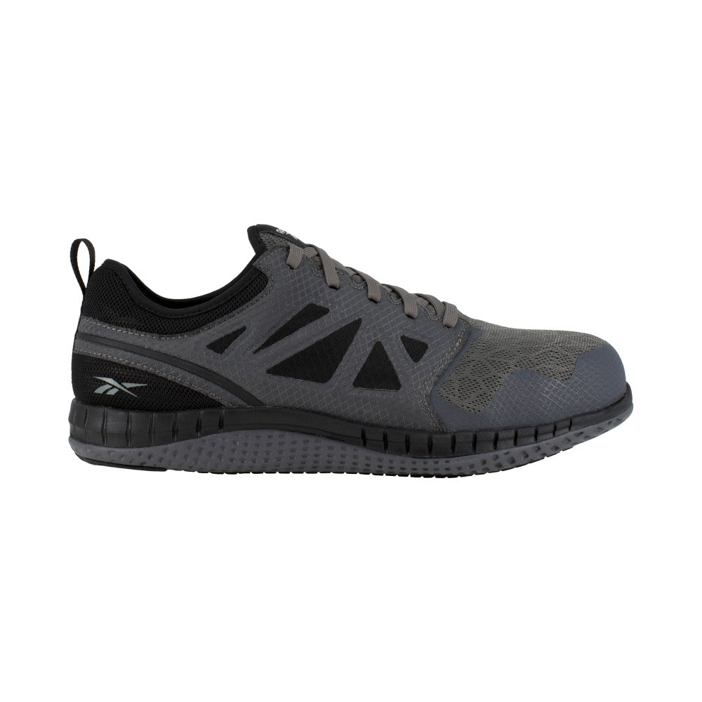 Reebok Work Mens ZPrint Steel Toe EH Athletic Work Shoe Grey/Black - RB4252 Grey and Black Image 2