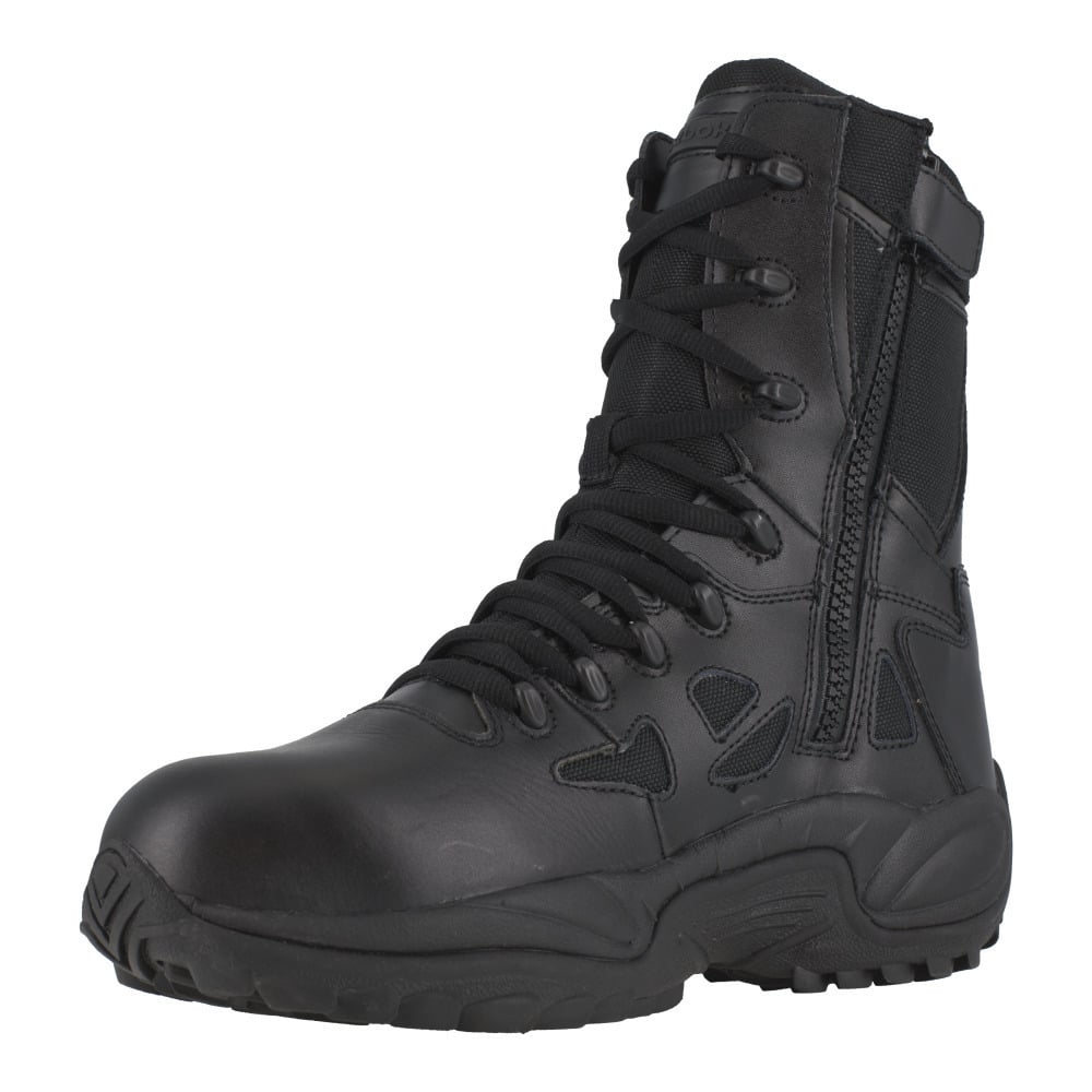 Reebok Work Tactical Boot 6 Inch Composite Toe Black RB8688 Side Zipper Image 3