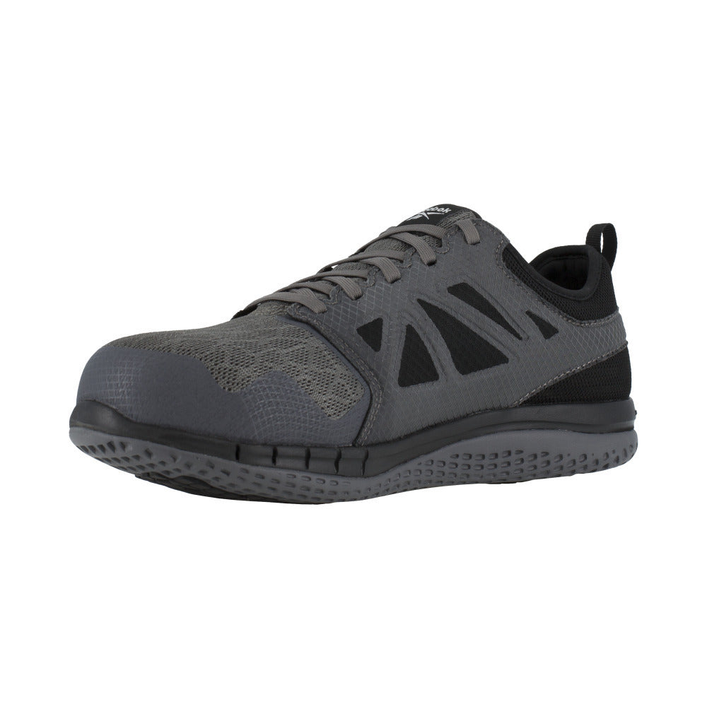 Reebok Work Mens ZPrint Steel Toe EH Athletic Work Shoe Grey/Black - RB4252 Grey and Black Image 3