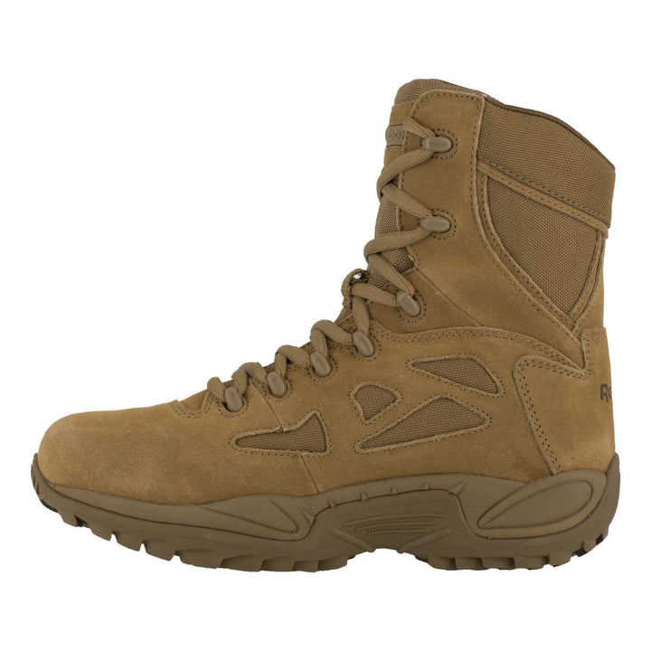 Reebok Mens 8" Stealth Boot Soft Toe Coyote RB8977 Side Zipper Electrical Hazard Image 4