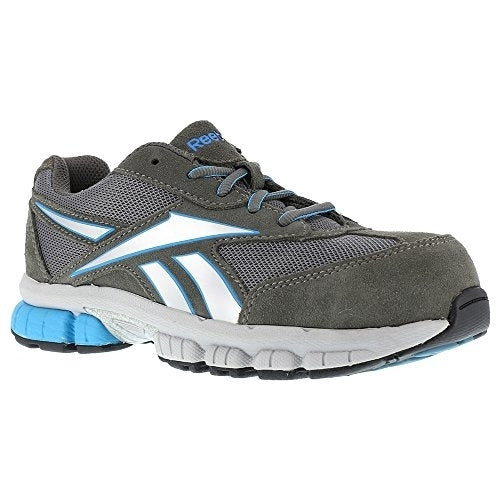 Reebok Work Womens Composite Toe Shoes Grey/Blue RB446 Extra Wide Slip Resistant Image 1