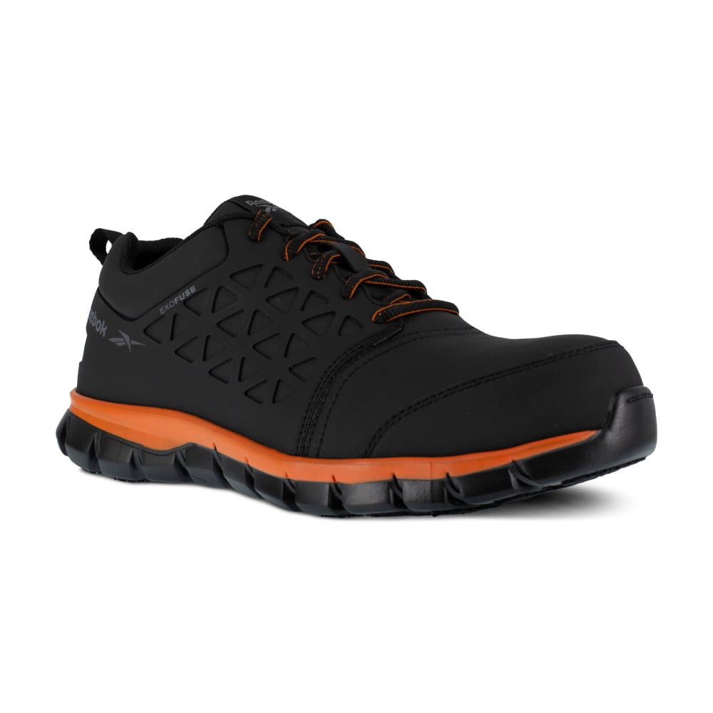 Reebok Work Sublite Cushion Composite Toe EH Athletic Shoe Black Orange RB4050 Image 1