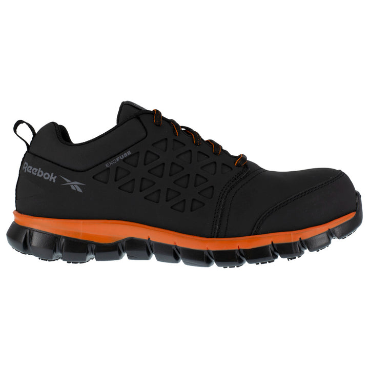 Reebok Work Sublite Cushion Composite Toe EH Athletic Shoe Black Orange RB4050 Image 2