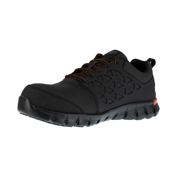 Reebok Work Sublite Cushion Composite Toe EH Athletic Shoe Black Orange RB4050 Image 3