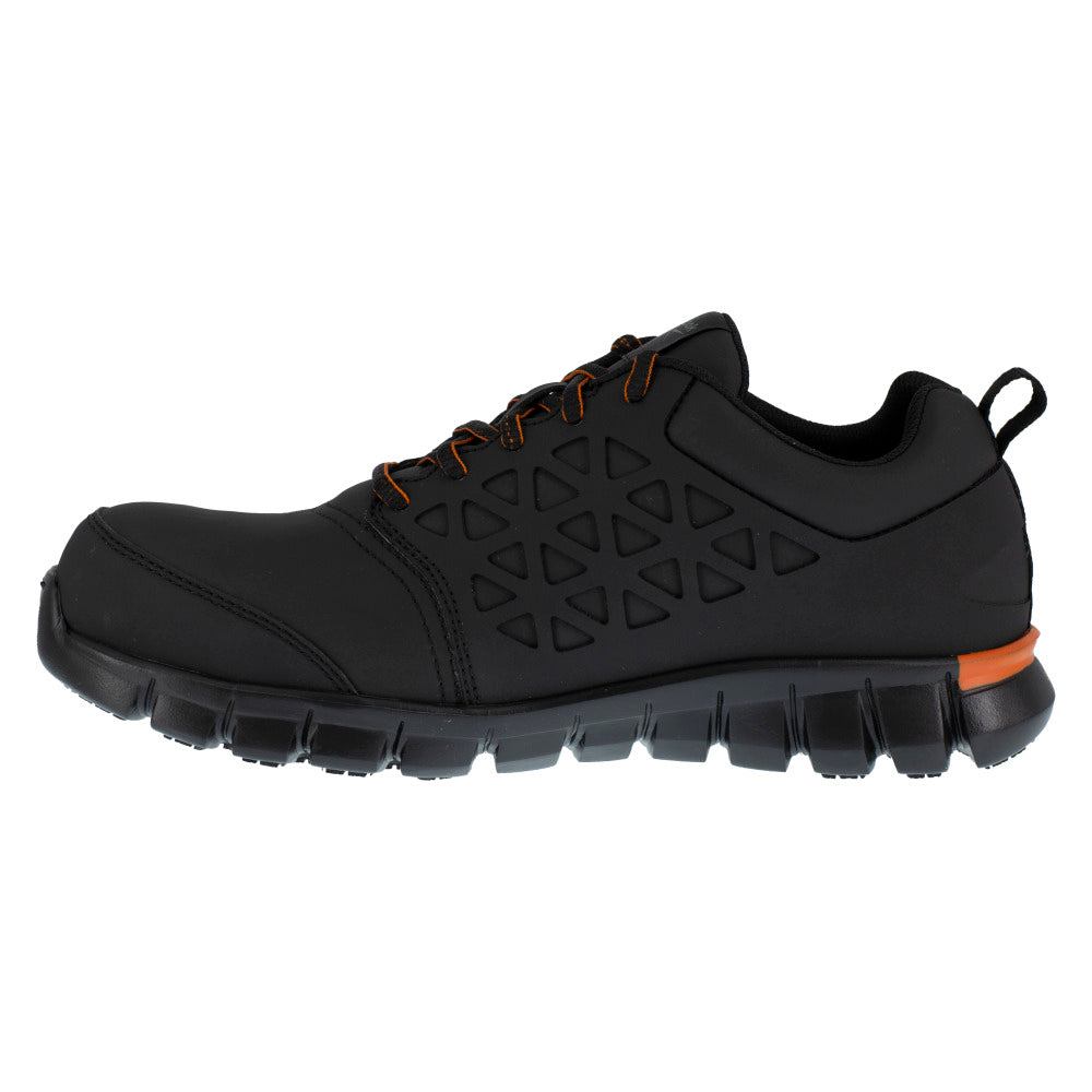 Reebok Work Sublite Cushion Composite Toe EH Athletic Shoe Black Orange RB4050 Image 4