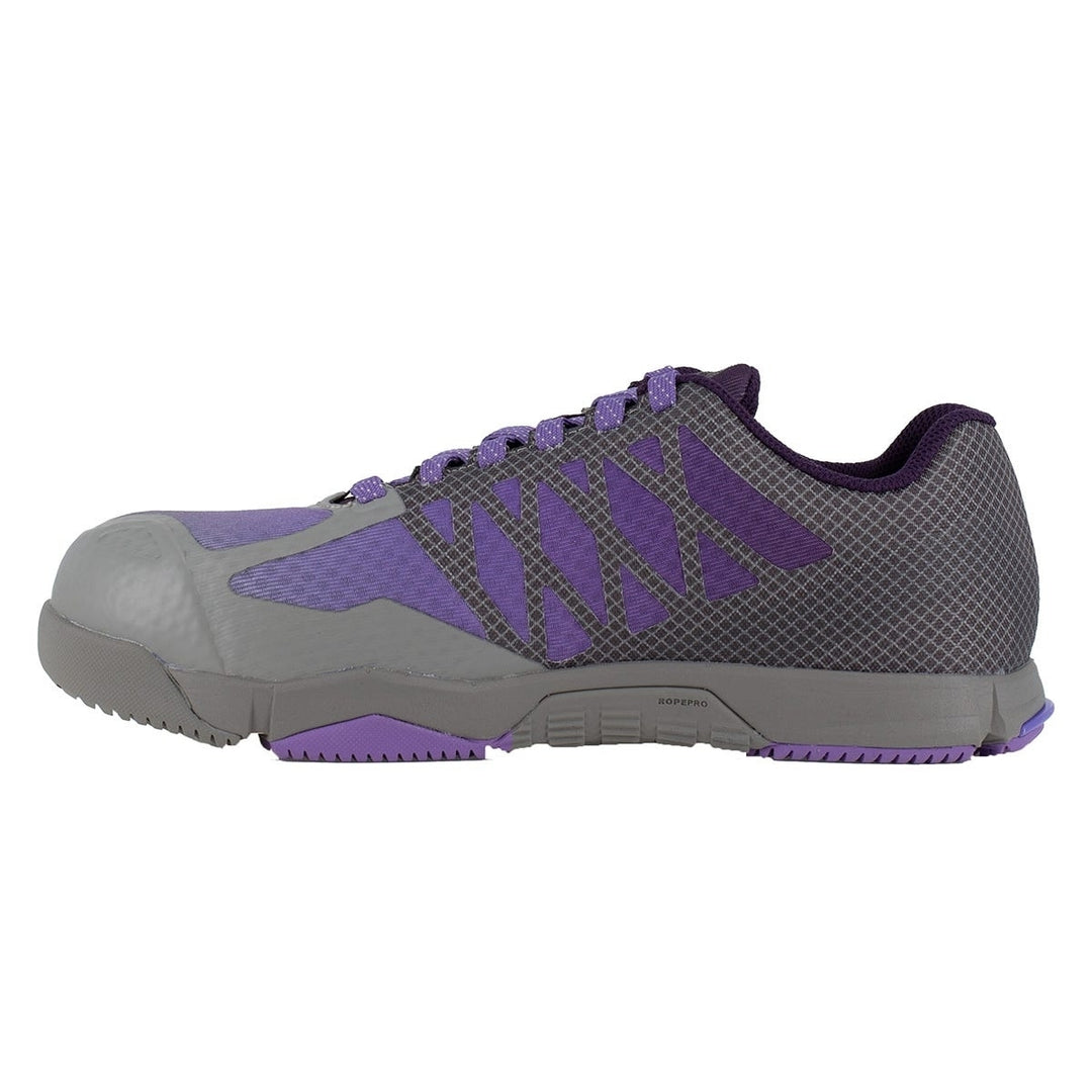 Reebok Work Womens Composite Toe Athletic Shoes Gray Purple RB451 Non-Metallic Image 3