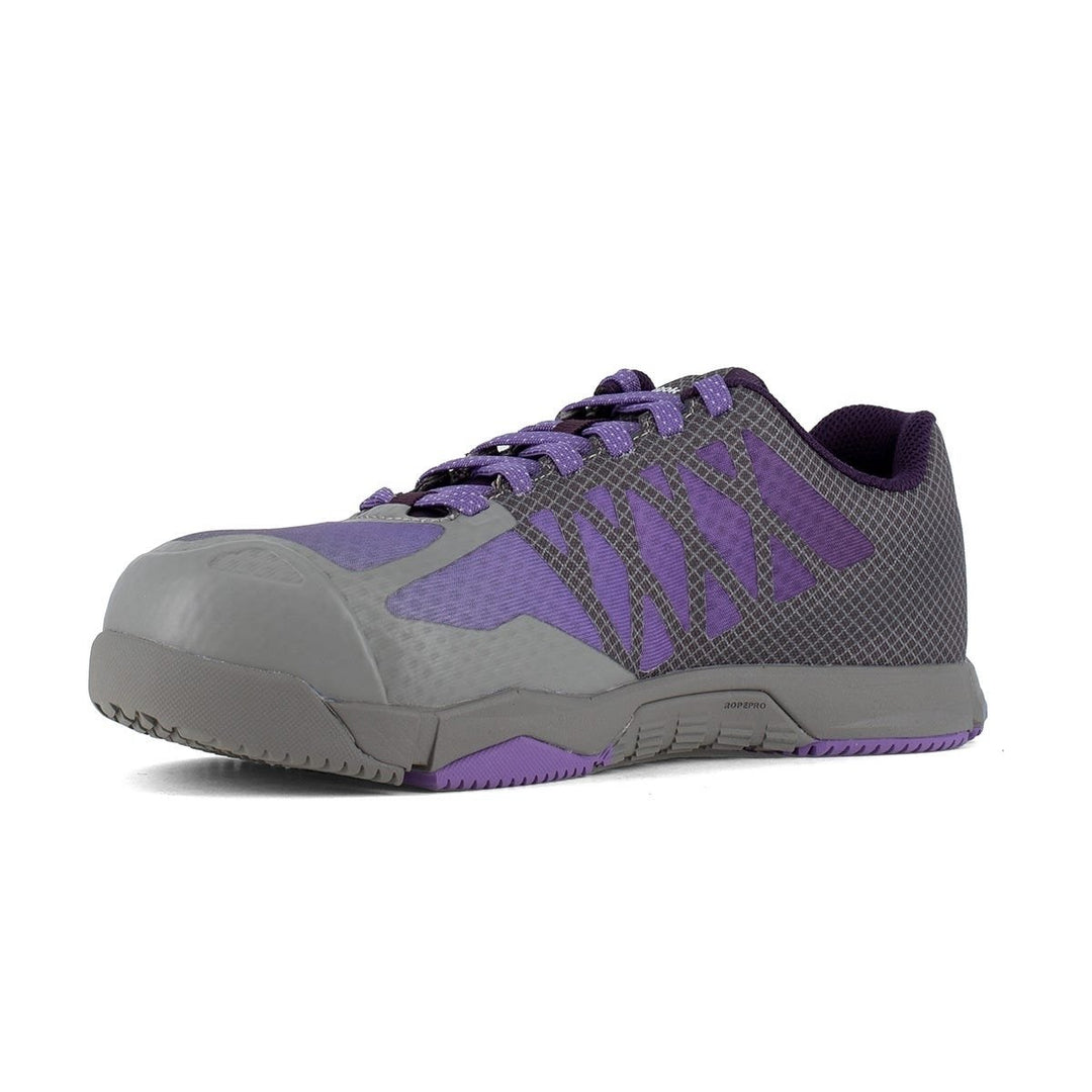 Reebok Work Womens Composite Toe Athletic Shoes Gray Purple RB451 Non-Metallic Image 4