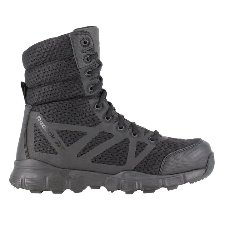 Reebok Mens 8" Dauntless Soft Toe Tactical Boot Black RB8720 Lightweight Zipper Image 2