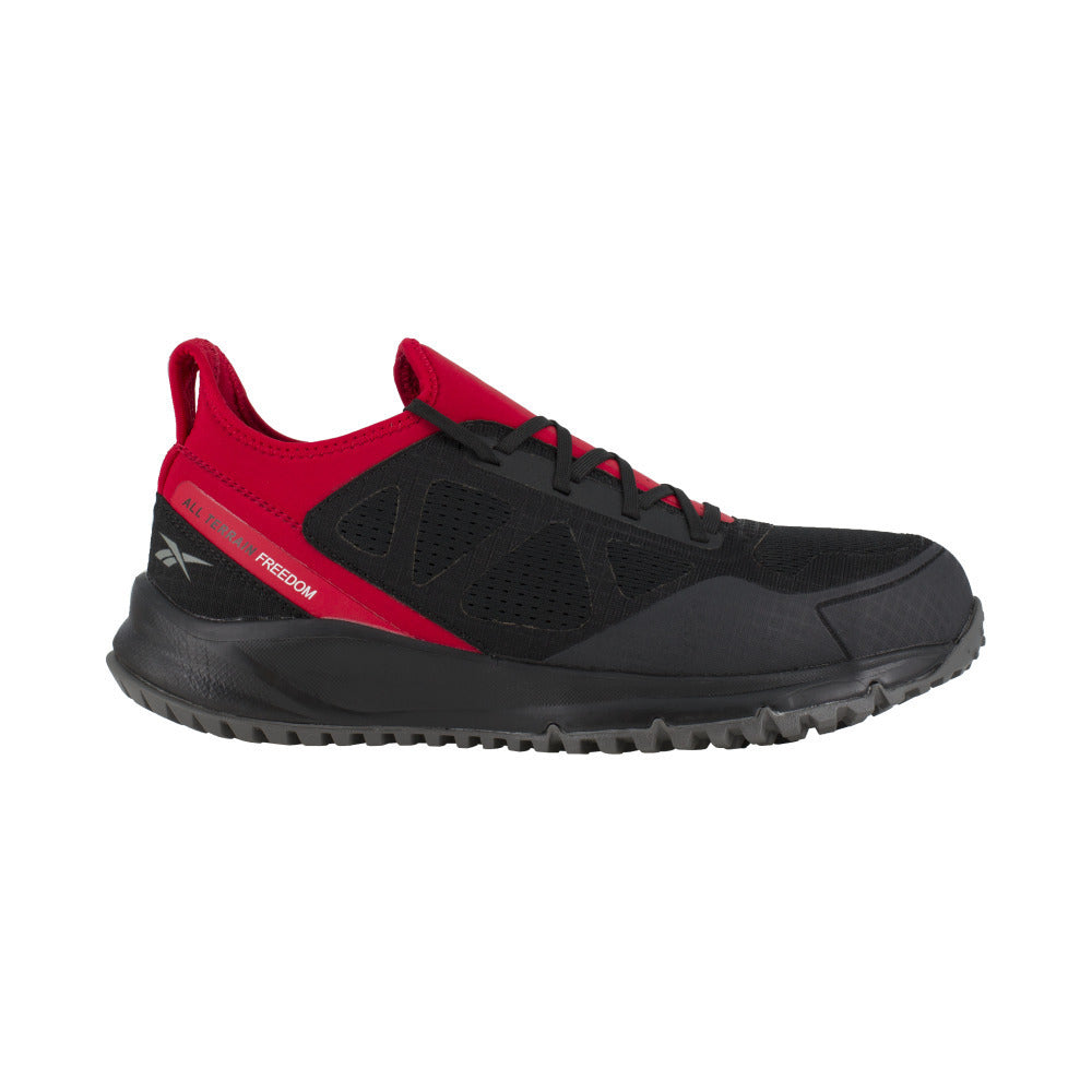 Reebok Work Steel Toe Trail Running Shoes Black Red RB4093 Slip Resistant ESD Image 2