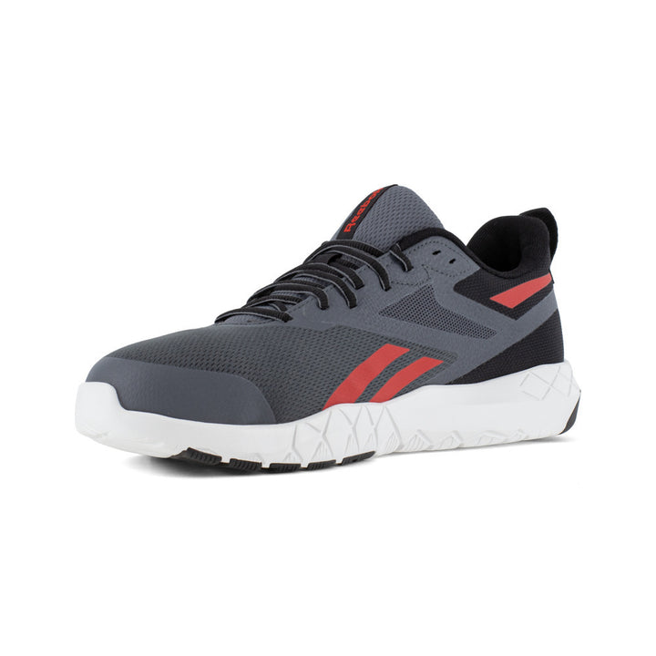 Reebok Work Athletic Shoe Composite Toe ESD Flexagon Force XL Gray Red RB5443 Image 3