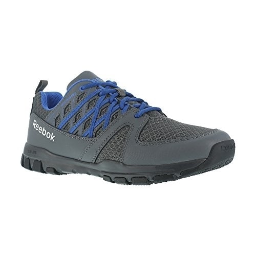 Reebok Mens Sublite ESD Work Shoe Grey Blue RB4012 Lightweight Safety Footwear Image 1