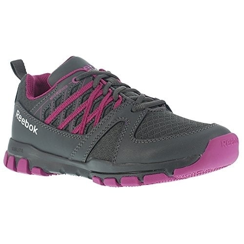 Reebok Work Womens Sublite Athletic Shoe Grey Pink RB408 Slip Resistant 7.5 Image 1