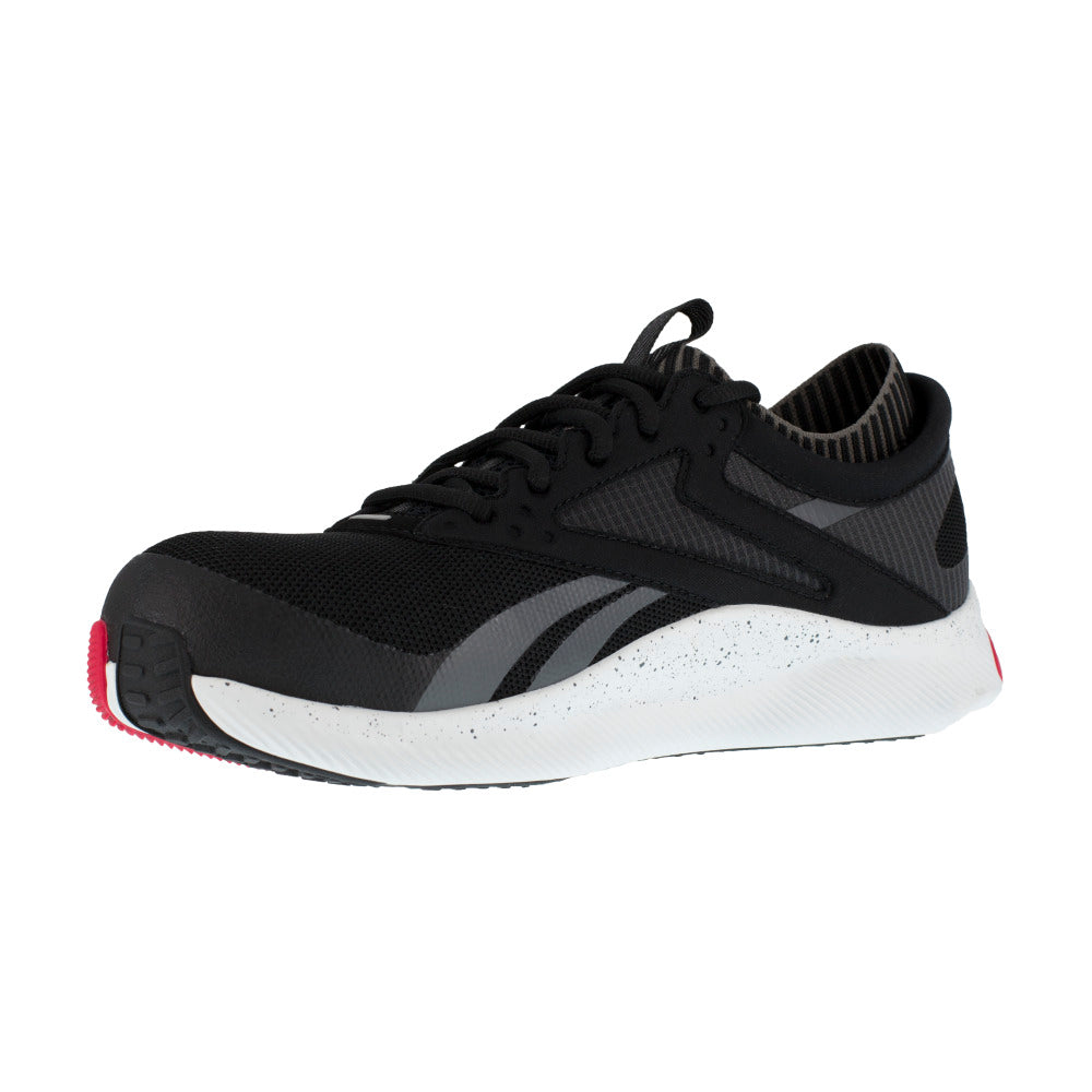 Reebok Work Mens Athletic Shoe Composite Toe Black Red RB4080 Slip Resistant Image 3