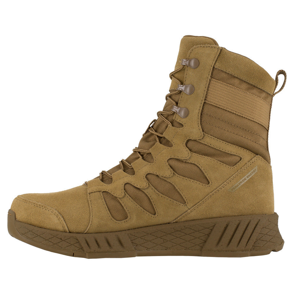 Reebok Work 8" Floatride Energy Tactical Boot Coyote Side Zipper RB4365 Image 4