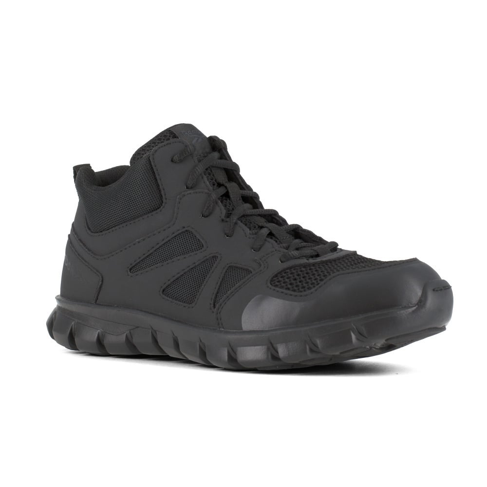 Reebok Work Tactical Mid-Cut Shoe Black Soft Toe RB8405 Slip Resistant Lightweight Image 1