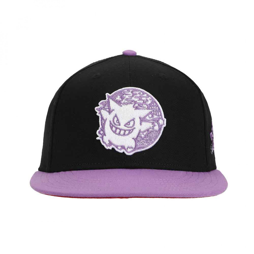 Pokemon Gengar Ghost Type Embroidered Snapback Hat Image 2