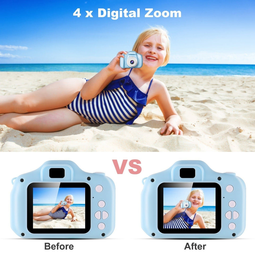 Kids Digital Camera with 2.0 Screen 12MP 1080P FHD Video Camera 4X Digital Zoom Games Image 6