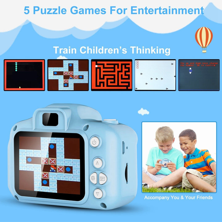 Kids Digital Camera with 2.0 Screen 12MP 1080P FHD Video Camera 4X Digital Zoom Games Image 7