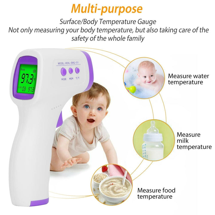 Digital Infrared Thermometer Non-contact Forehead Body Thermometer Surface Room Instant Accurate Reading Image 7